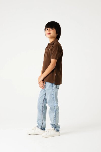 Boys Everyday Brown Pique Polo
