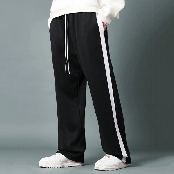 Vybe - Side Panel Wide Leg Trouser - Black