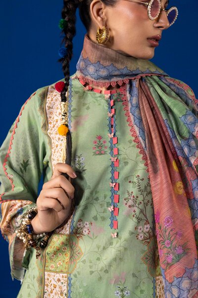 Unstitched 3 Piece Lawn Suit