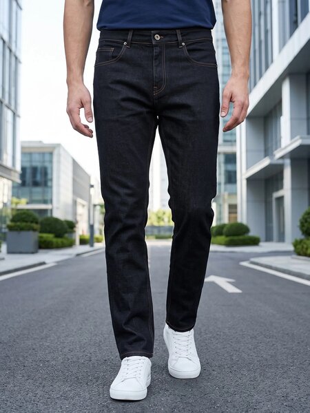 Indigo Straight Fit Jeans 63
