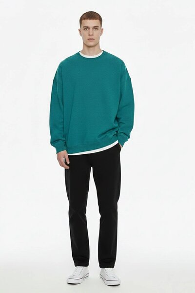 Bzx Men's Oversized Drop Shoulder Sweat Shirt