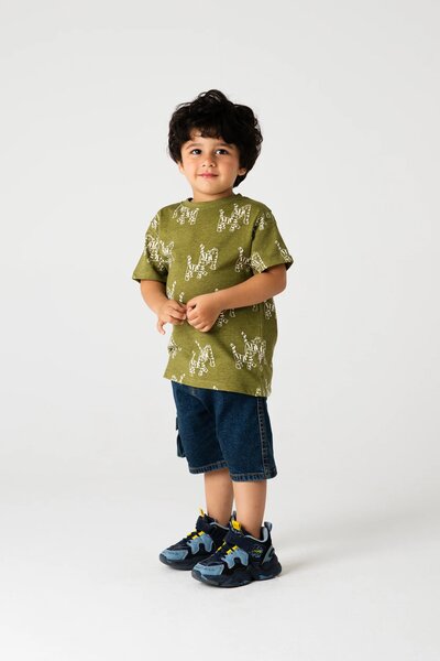 Boys Olive Sketches Tee