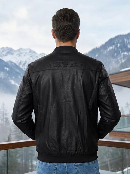 Black Imported Full Sleeves Suede Jacket (SJ-020)