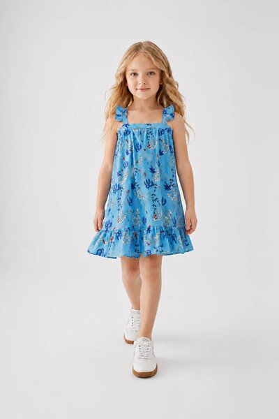 Blue Blossom Cotton Dress