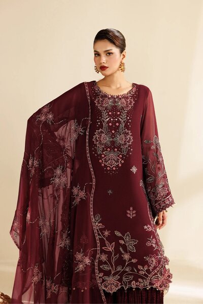 Sireine by Alizeh Fashion Unstitched Embroidered Chiffon 3 Piece Suit AF26UCS AF-CH-2290-STARLIGHT - Festive Collection