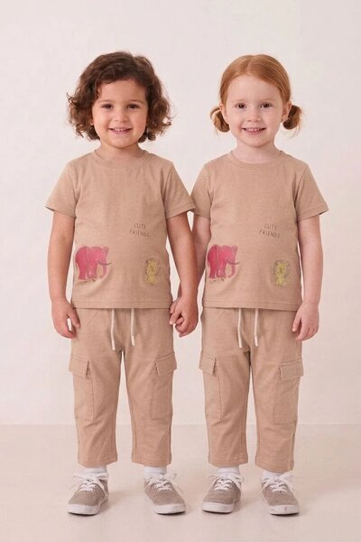 Tiny Teens Kid's Cute Friends Twin Set