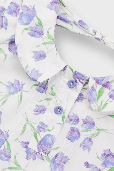 Floral Pintuck Sleeveless Cotton Top