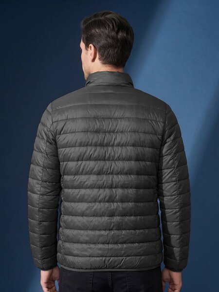Olive Imported Full Sleeves Puffer Jacket (PJ-132)
