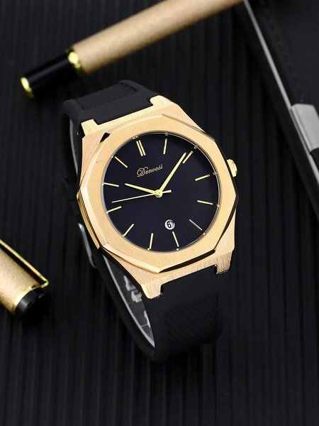 Shein - Classic Casual Quartz Men's Octagonal Quartz Watch