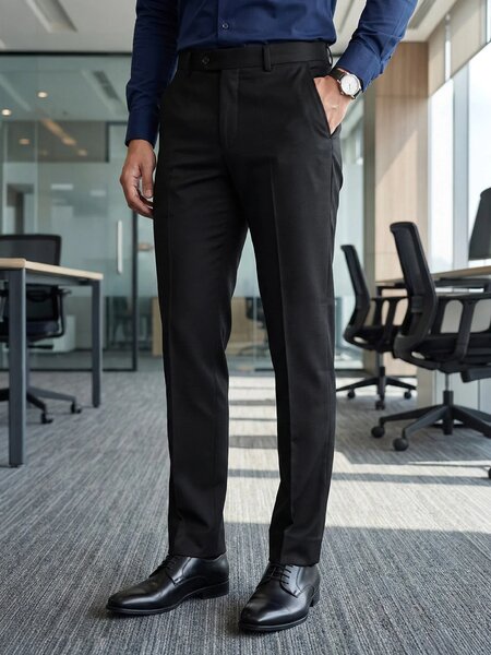 Black Plain Executive Formal Dress Pant (FDT-367)