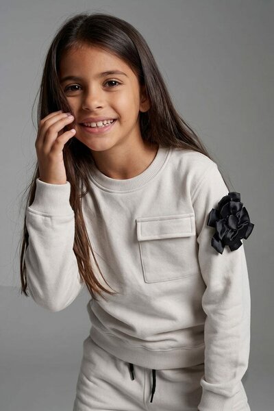 Girl's Rosette Fleece Twin Set