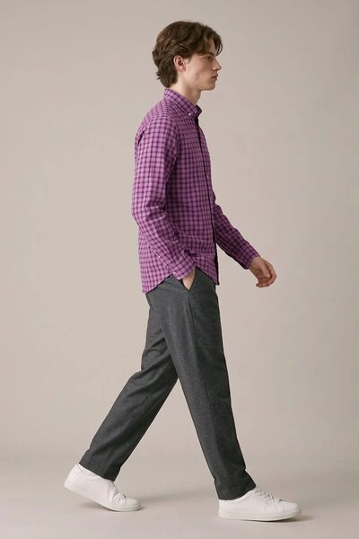 Polo Republica Men's Grid Check Casual Shirt
