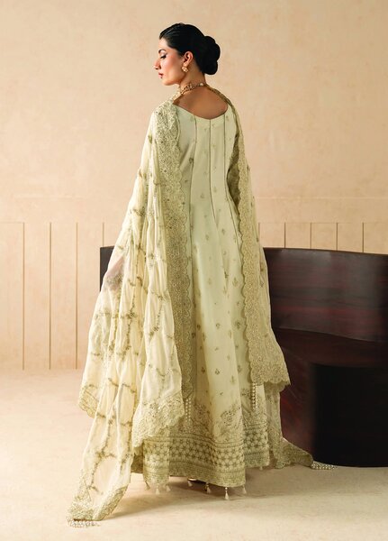 Syleena by Gulaal Unstitched Embroidered Raw Silk 3 Piece Suit GL26USR Miraas SD-28 - Festive Collection