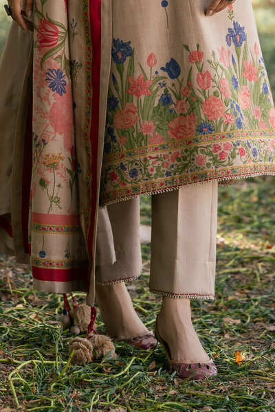 3 Piece Printed Pashmina Suit