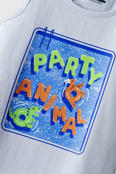 Boys Animal Pool Party Tank Top