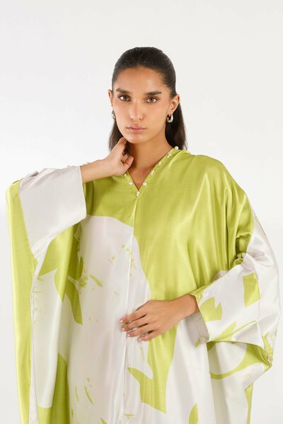 Stitched Printed Satin Shirt+ Culotte