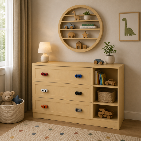 Wooden Cart Chester with Toy Car Handles