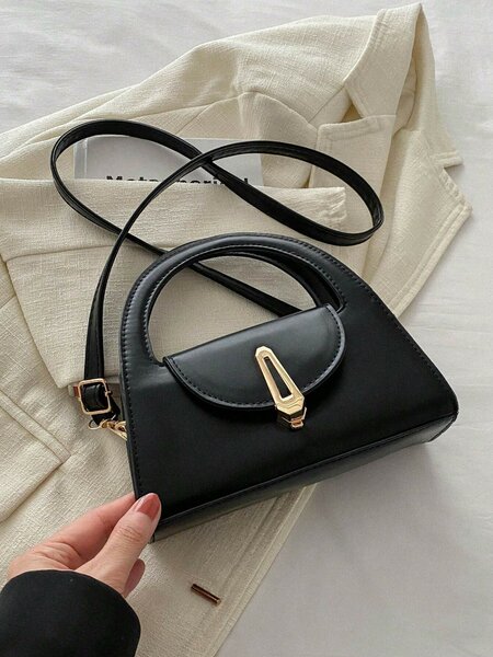 Shein - 1 Pc Minimalist Retro Mini Handbag Square Bag