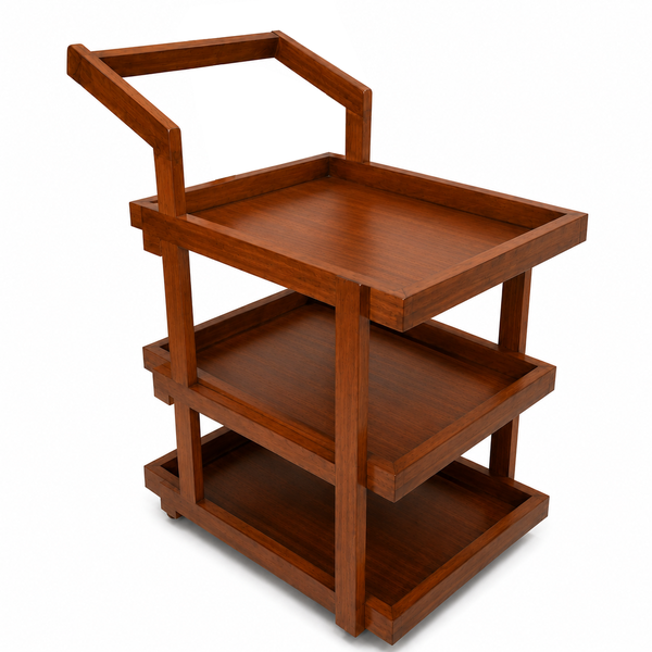 3-Step Ferdy Tea Trolley in Sheesham Wood