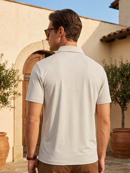 Fawn Nylon Spandex Polo (POLO-1265)
