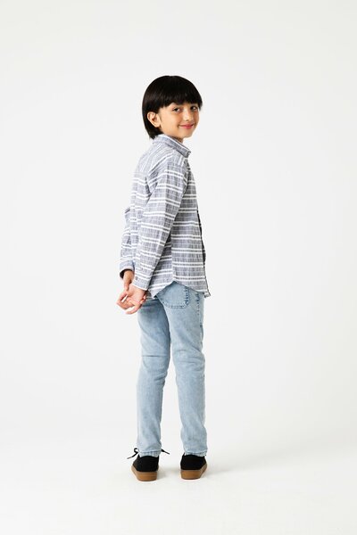 Boys Ash Stripe Casual Cotton Shirt