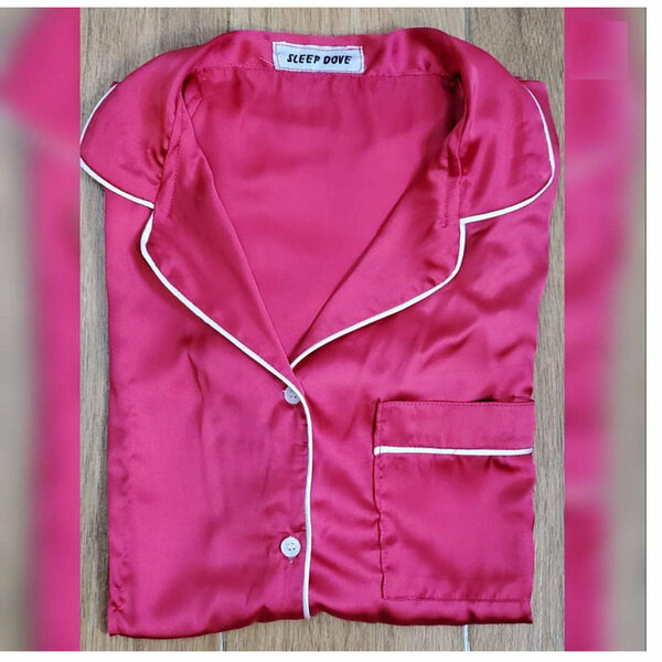 Sleep Dove- Pink Lining Silk Pj set