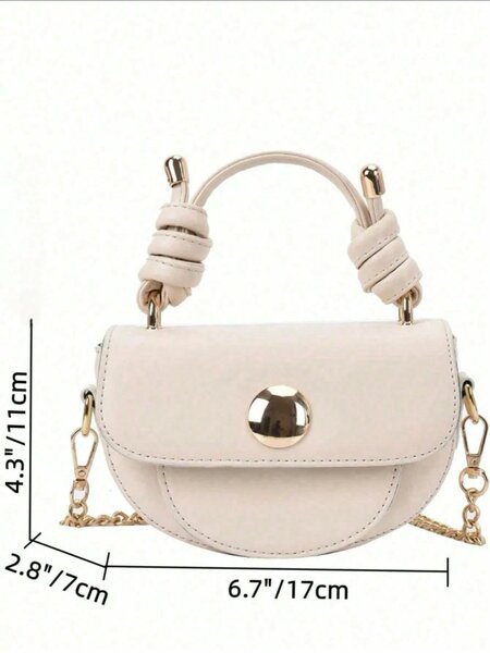 Shein - Mini Chain Flap Saddle Bag, Fashion Business Casual Bag
