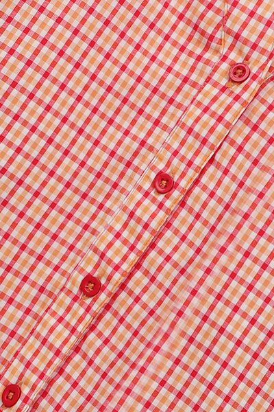 Red Checkered Puffy Top