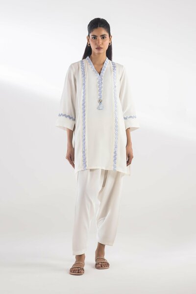 Stitched Cambric Shirt + Shalwar