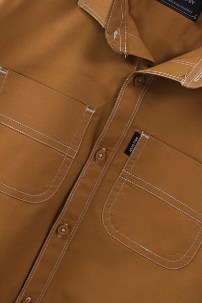 Timber Brown Cotton Shirt