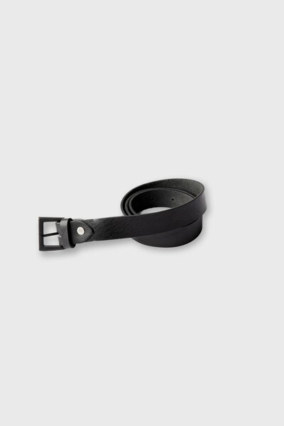 Boys Classic Black Leather Belt
