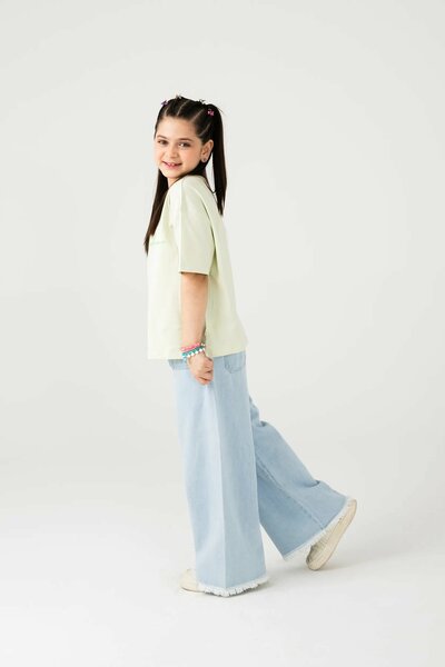 Girls Slogan Printed Relaxed Tee