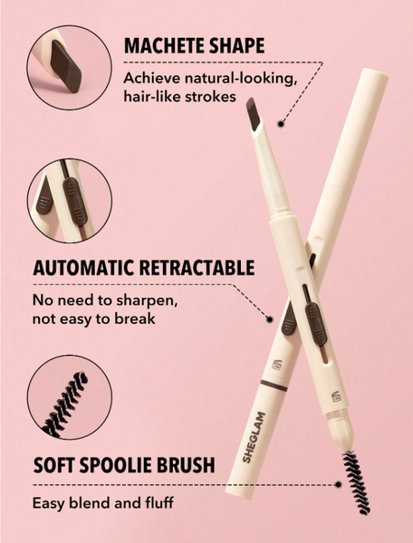 Shein Sheglam - Better Brows Long Lasting Eyebrow Pencil- Espresso