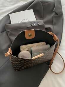 Shein - A New Spring Retro Fashion Shell Bag With Letter Print