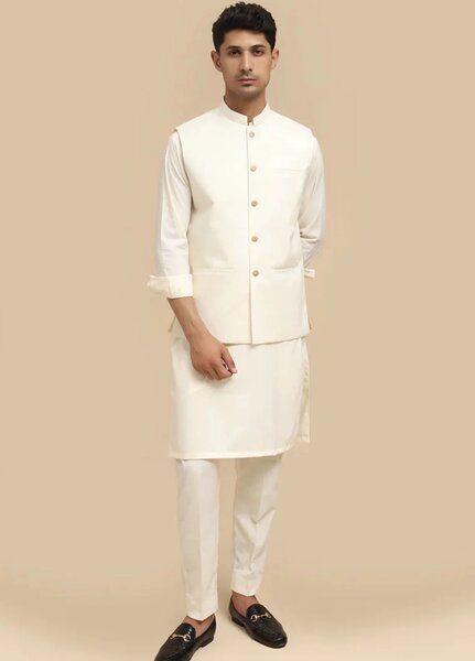 Mazham Pret Plain Blended 3 Piece Suit BKTWBW