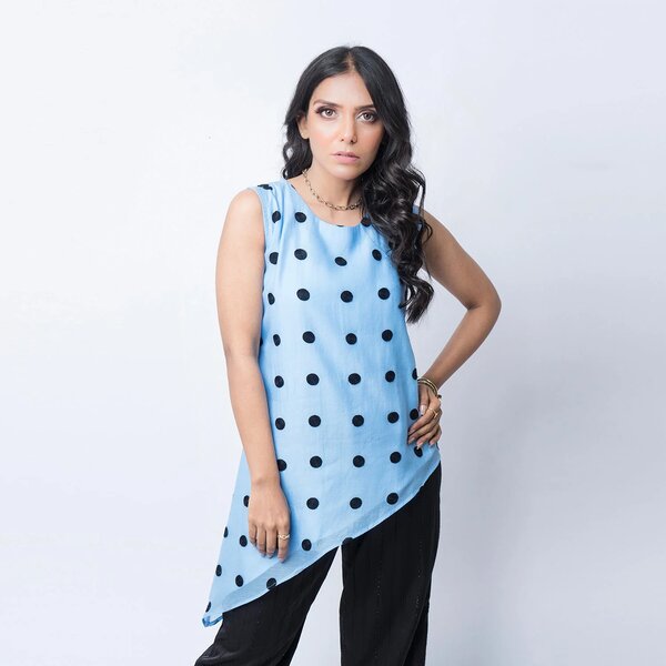 VYBE -Polka Dots Sleeveless Top
