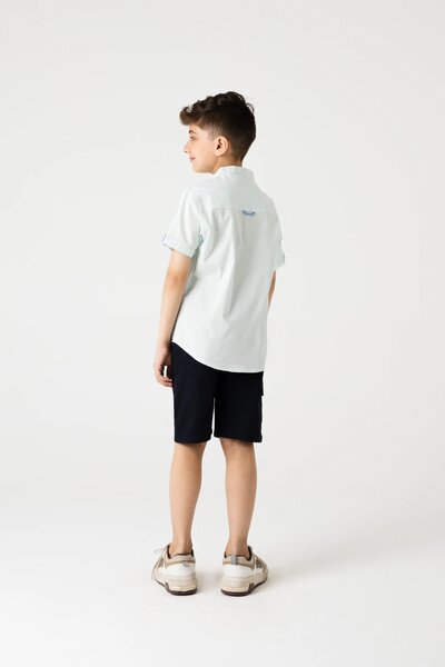 Boys Mint Cotton Casual Shirt