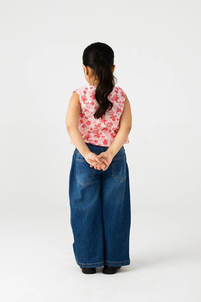 Red Floral Cotton Top