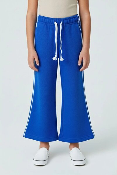 MP Girl's Contrast Piping Flared Fleece Trousers