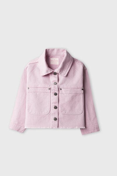 Girls Blush Pink Twill Jacket