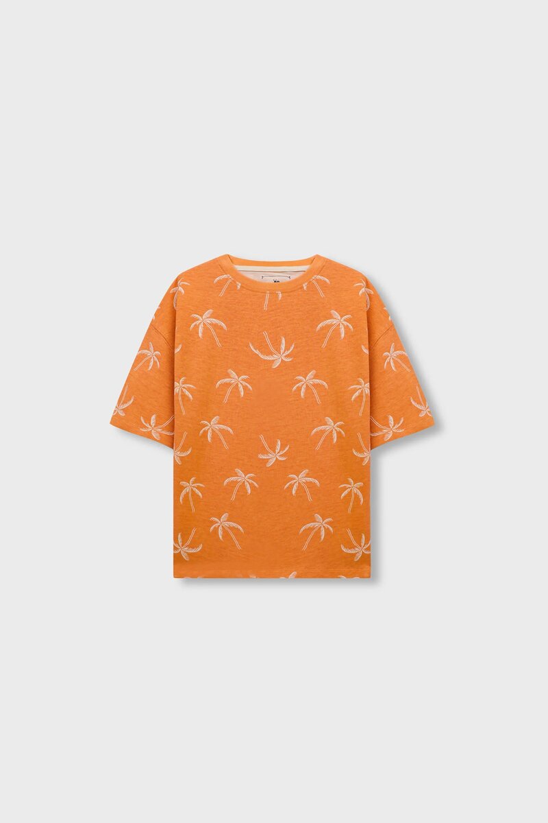 Boys Rust Palm Relaxed Tee