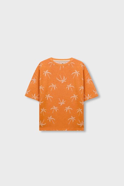 Boys Rust Palm Relaxed Tee