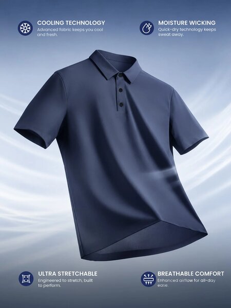 Dark Blue Performance Polo (POLO-1336)