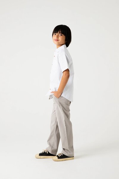 Boys Classic Dot Cotton Shirt
