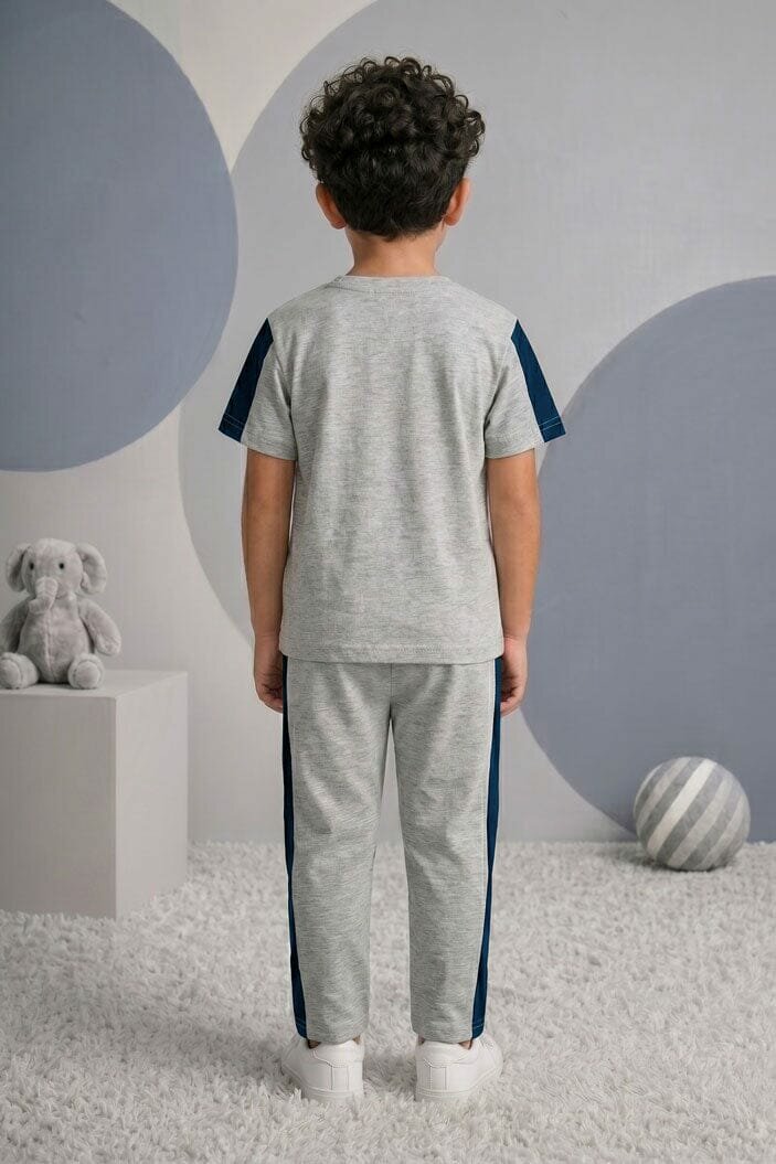 Tiny Teens Kid's Contrast Panel Twin Set