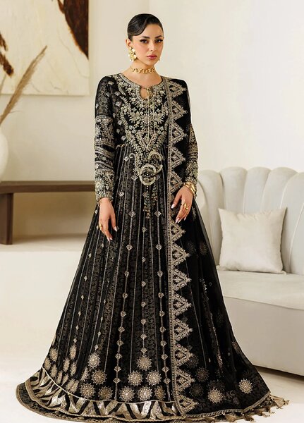 Aymal by Alizeh Fashion Handcrafted Unstitched Embroidered Chiffon 3 Pcs Suit AF26UAC 05-BLANC - Festive Collection