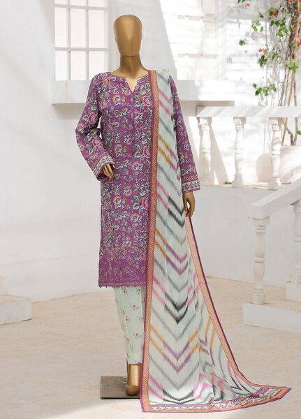 Zouk by HZ Textiles Unstitched Printed Lawn 3 Piece Suit HZ26UZL ZEC-1172 - Casual Collection