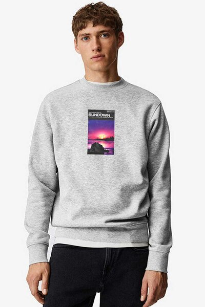 HAS Apparel Men's Sundown Printed Long Sleeve Sweat Shirt