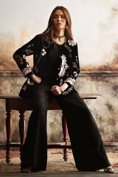 Velvet Embroidered Waistcoat