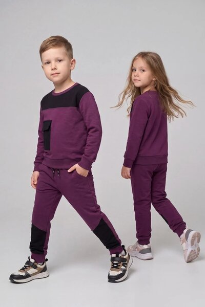 DKY Kid's Color Block Fleece Twin Set